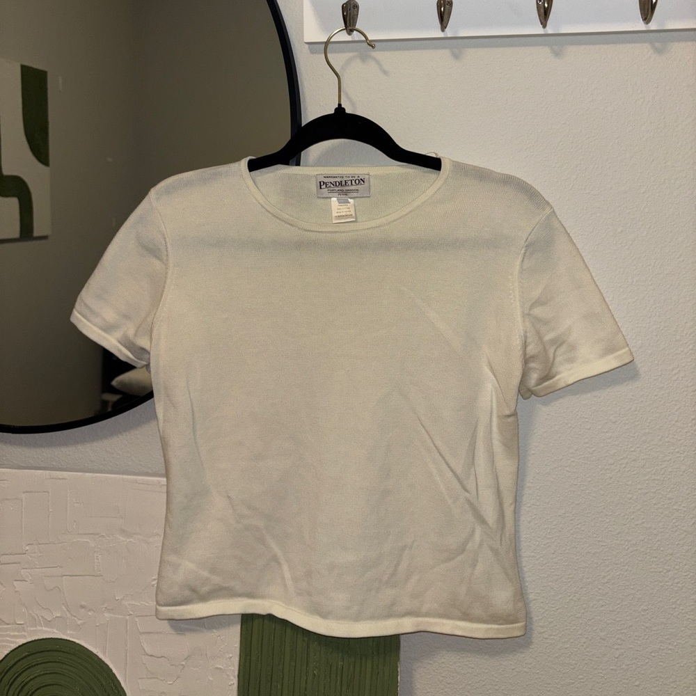 Pendleton Women's Cream Short Sleeve Crewneck Tee